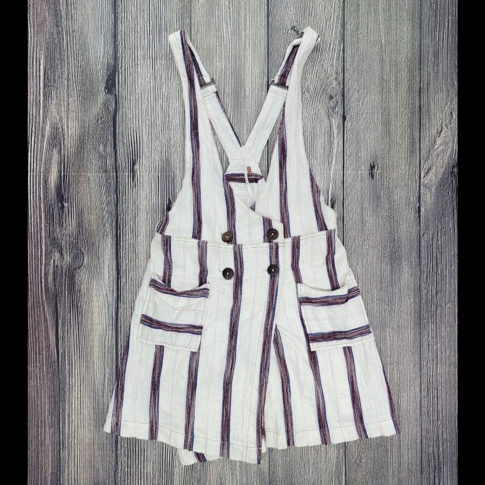 Free People Canyonlands Cotton Striped Overall Jumper Dress - Picture 3 of 14